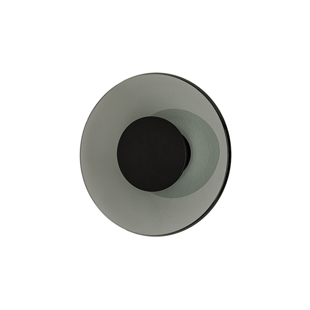 Wandlamp ZAMBELIS D320 18W CCT Dimbaar DESIGN Rookglas en Matzwart 25271