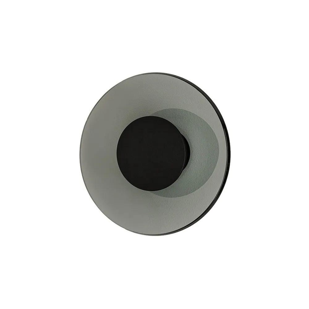 Wandleuchte ZAMBELIS D320 18W CCT Dimmbar DESIGN Rauchglas und Mattschwarz 25271