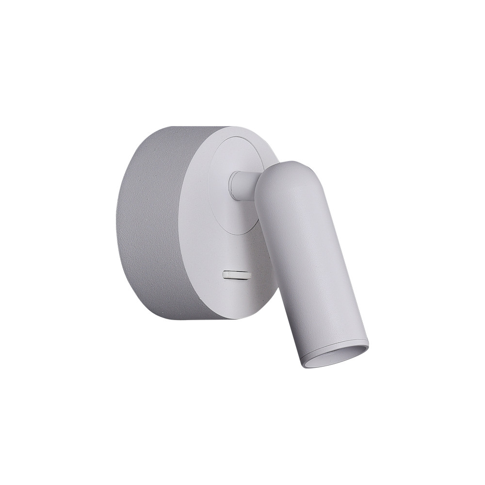 Wandleuchte ZAMBELIS Leselampe 3W Schalter DESIGN Weiß Sandgestrahlt 25284