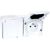 Dubbele Stopcontact 2P+A Opbouw OXXO IP55 Wit EUR'OHM 60851