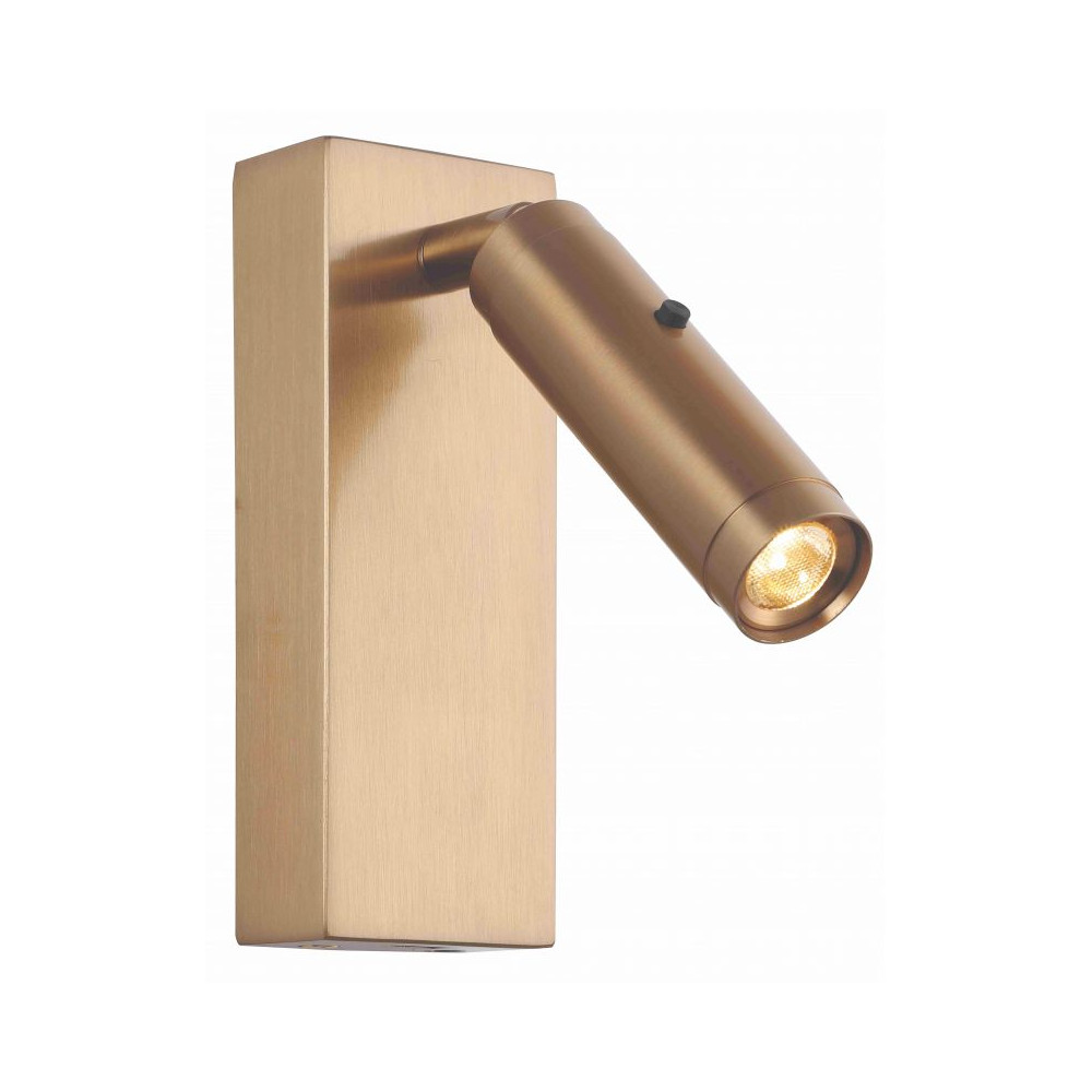Wandleuchte ZAMBELIS 3W DESIGN Messing Gebürstet H68