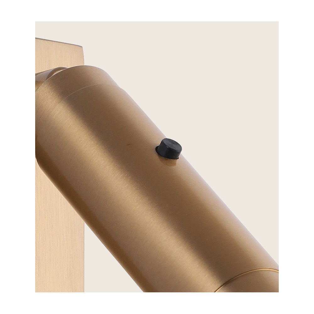 Wandlamp ZAMBELIS 3W DESIGN Geborsteld Messing H68