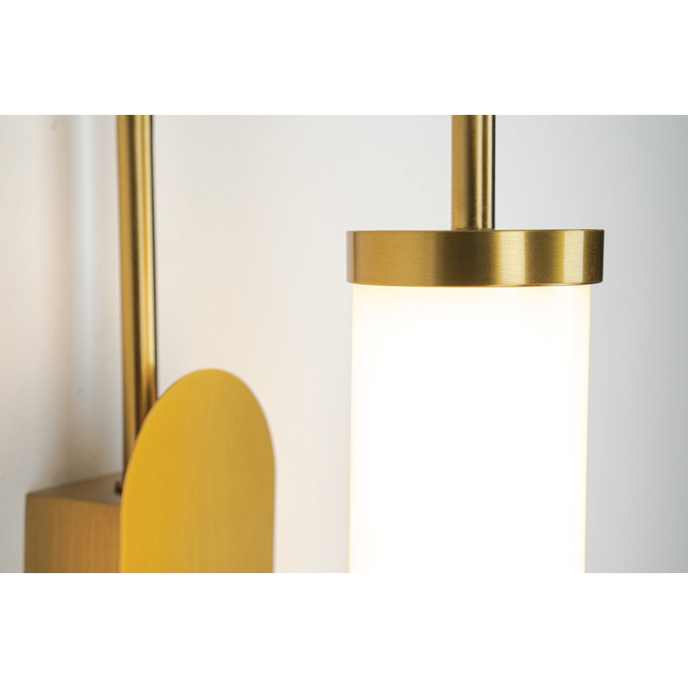 Wandlamp ZAMBELIS 10W Dimbaar DESIGN Geborsteld Messing 25152