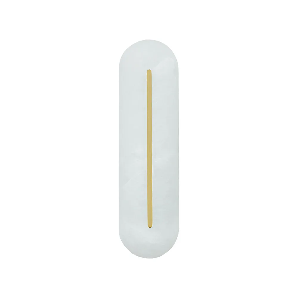 Applique Murale ZAMBELIS 14W Dimmable DESIGN Albâtre Blanc et Laiton 2546