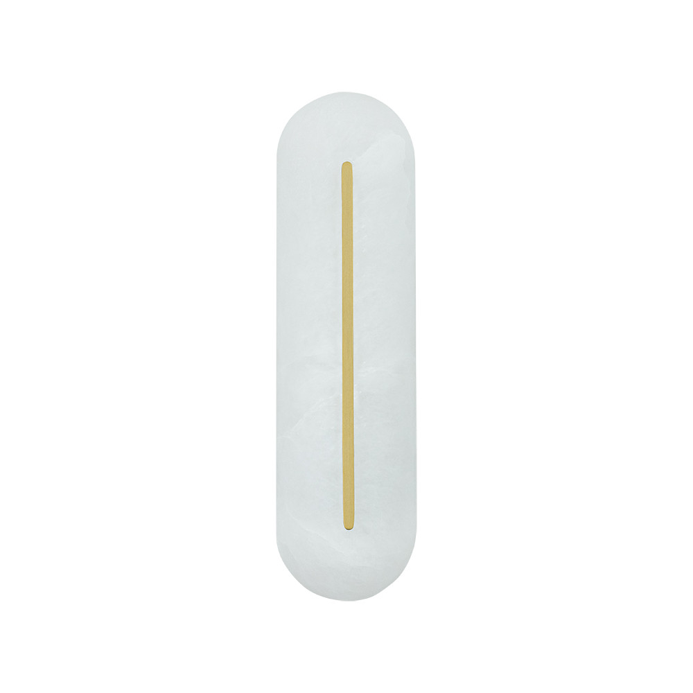 Wandlamp ZAMBELIS 14W Dimbaar DESIGN Albast Wit en Messing 2546