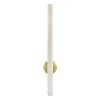Wandleuchte ZAMBELIS 19W Dimmbar DESIGN Alabaster Weiß und Messing 2548