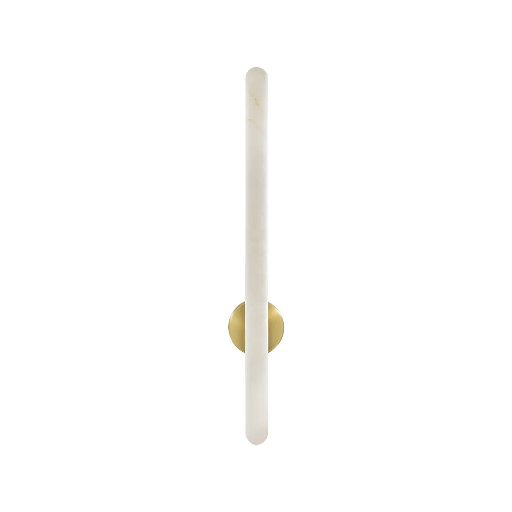 Applique Murale ZAMBELIS 19W Dimmable DESIGN Albâtre Blanc et Laiton 2548