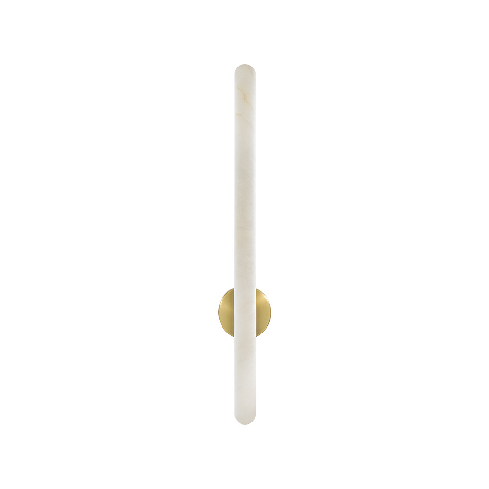 Wandleuchte ZAMBELIS 19W Dimmbar DESIGN Alabaster Weiß und Messing 2548
