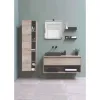 Badezimmer-Wandleuchte ZAMBELIS 21W IP54 DESIGN Schwarz Sandgestrahlt 22126