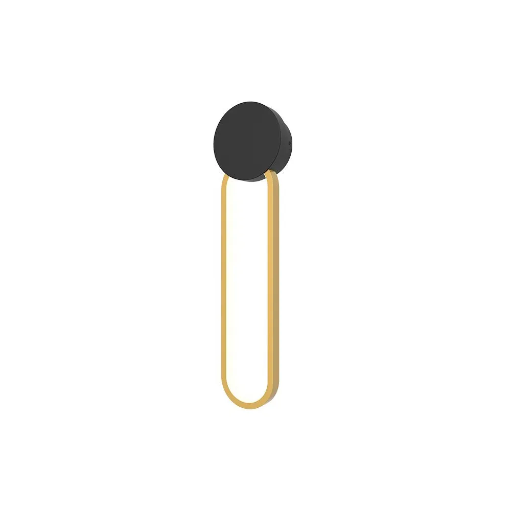 Applique ZAMBELIS 13W Dimmable DESIGN Noir Mat et Doré 23102