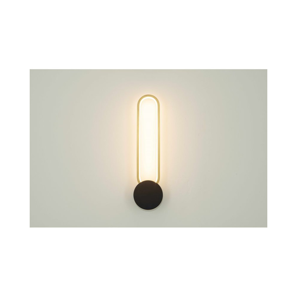 Applique ZAMBELIS 13W Dimmable DESIGN Noir Mat et Doré 23102