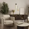 Wandlamp ZAMBELIS 13W Dimbaar DESIGN Mat Zwart en Goud