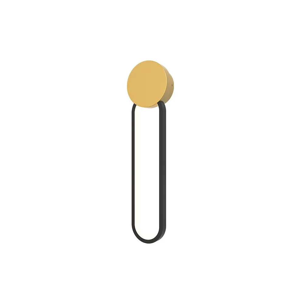Wandleuchte ZAMBELIS 13W Dimmbar DESIGN Gold und Mattschwarz 23103