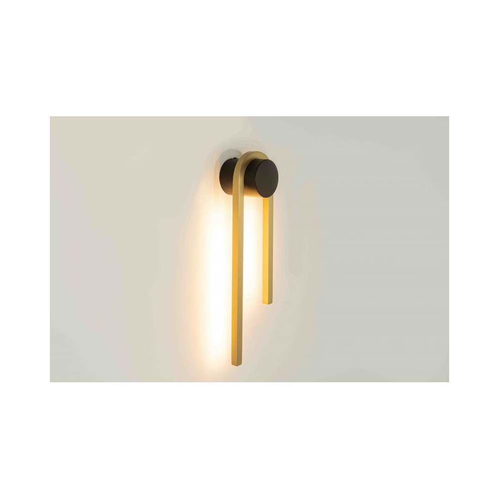 Applique ZAMBELIS 11W Dimmable DESIGN Doré Mat et Noir Mat 23106