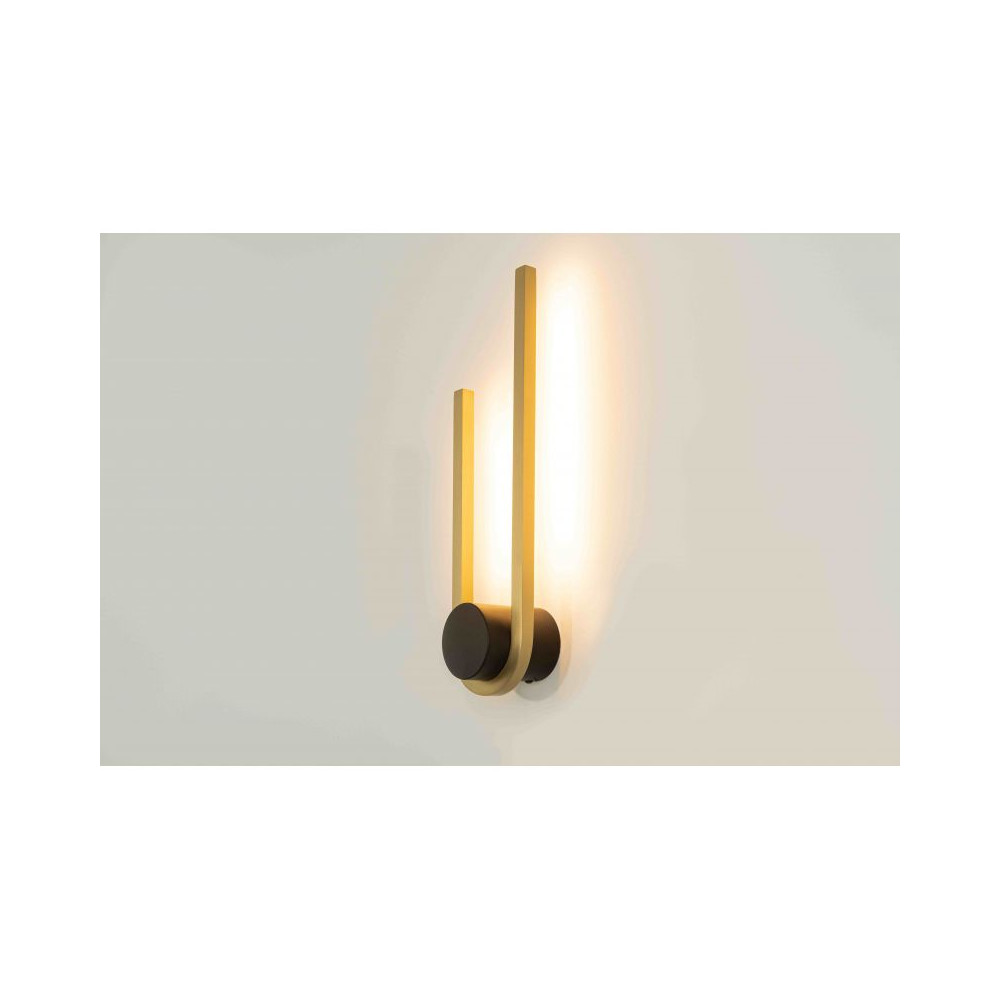 Wandleuchte ZAMBELIS 11W Dimmbar DESIGN Mattes Gold und Mattes Schwarz