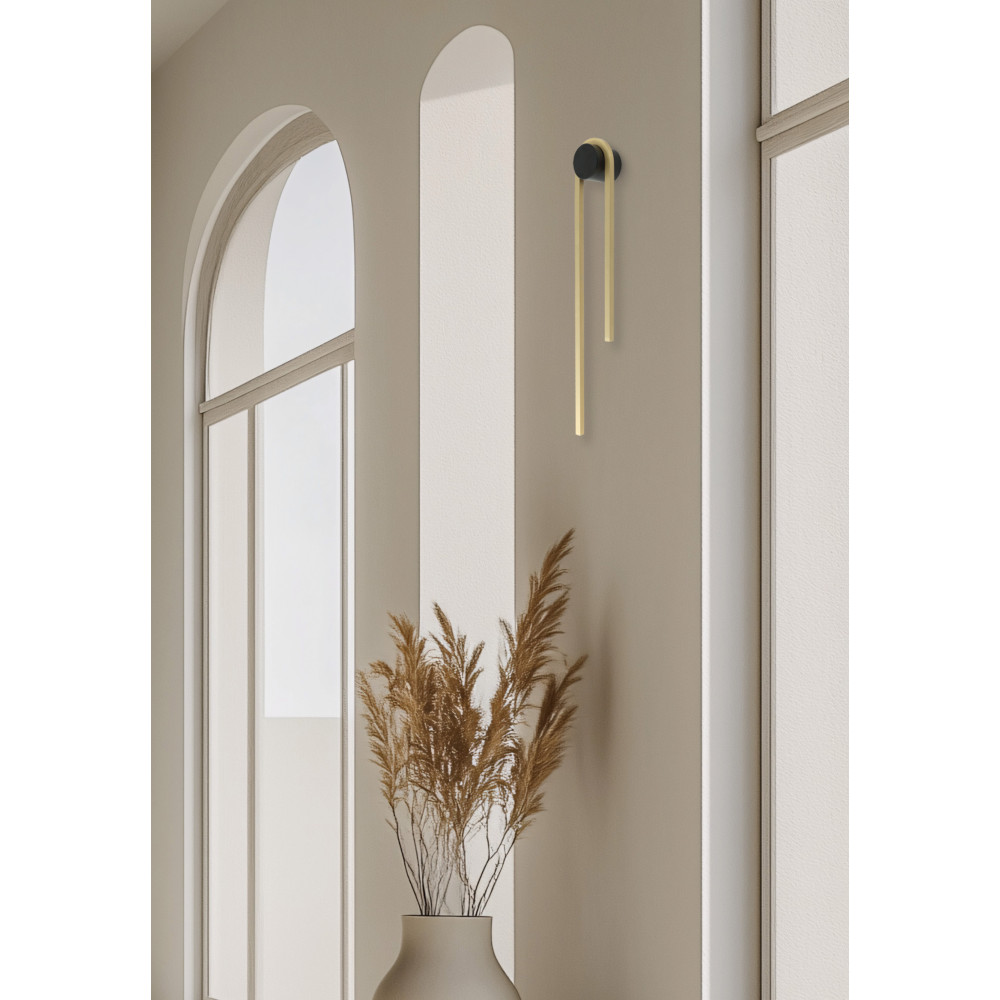 Wall Light ZAMBELIS 13W Dimmable DESIGN Black and Gold 23107