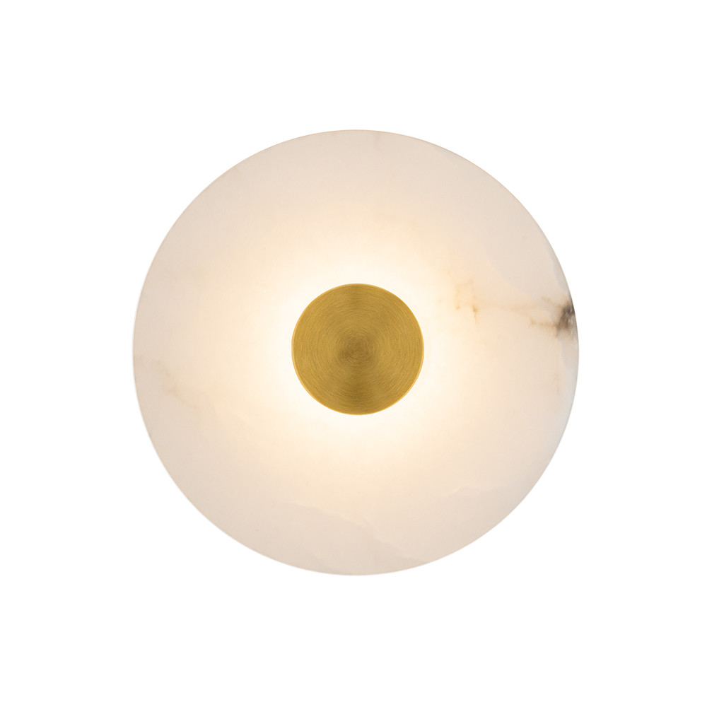 ZAMBELIS D250 5W DESIGN Wall Light White Alabaster and Brass 2550