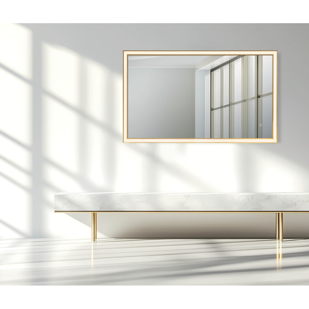 Miroir ZAMBELIS Tactile 30W CCT Dimmable IP44 DESIGN Or Anodisé 25394