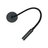 Wall Light ZAMBELIS Reading Recessed 3W Switch DESIGN Sandblasted Black 25151