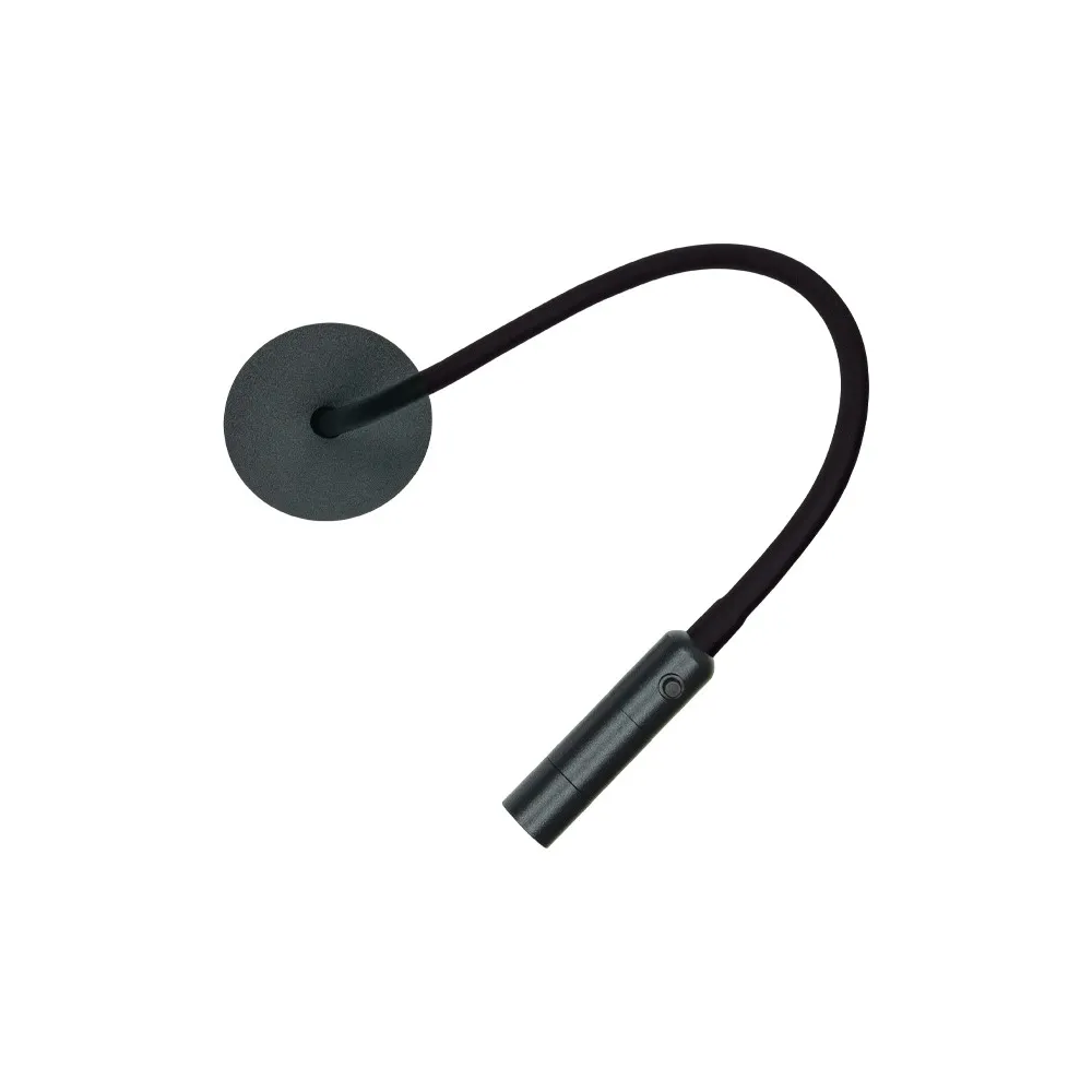 Applique Murale ZAMBELIS Lecture Encastrable 3W Interrupteur DESIGN Noir Sablé 25151