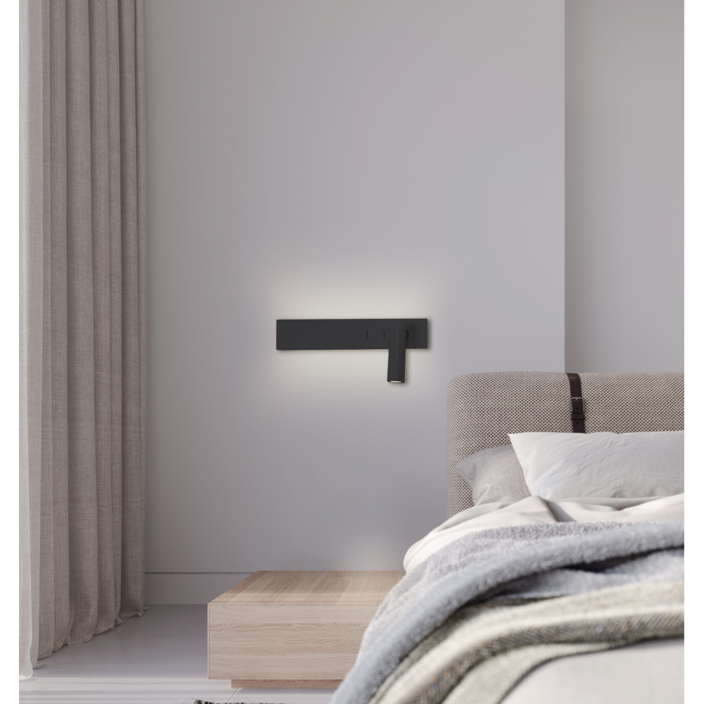 Applique ZAMBELIS 13W  DESIGN Noir Mat H54