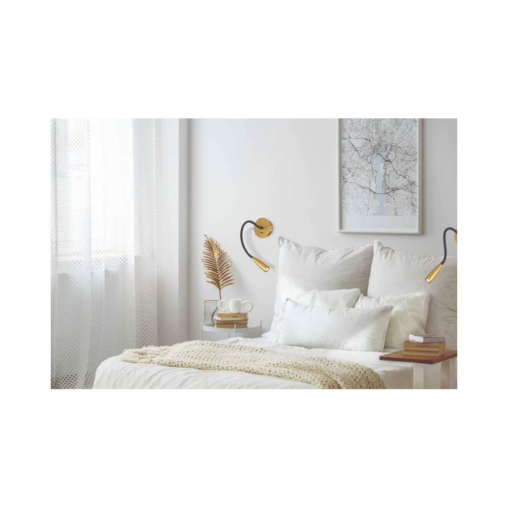 Applique ZAMBELIS D80 3W  DESIGN Laiton Brossé H63