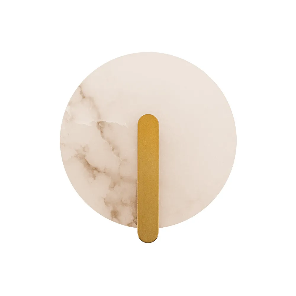 Applique Murale ZAMBELIS D250 5W DESIGN Albâtre Blanc et Laiton 2552