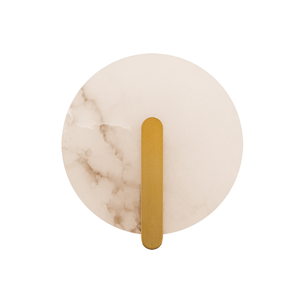 ZAMBELIS D250 5W DESIGN Wall Sconce White Alabaster and Brass 2552