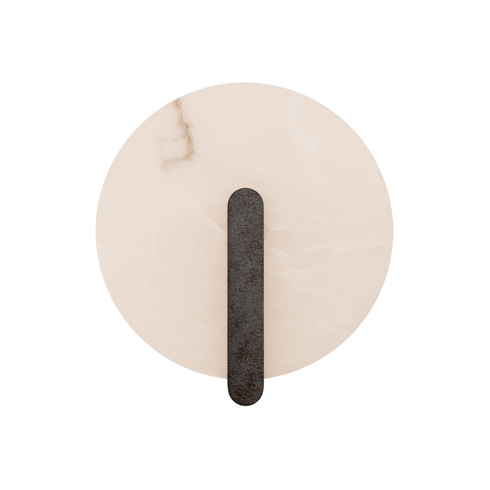 Applique Murale ZAMBELIS D250 5W DESIGN Albâtre Blanc et Rouille 2553