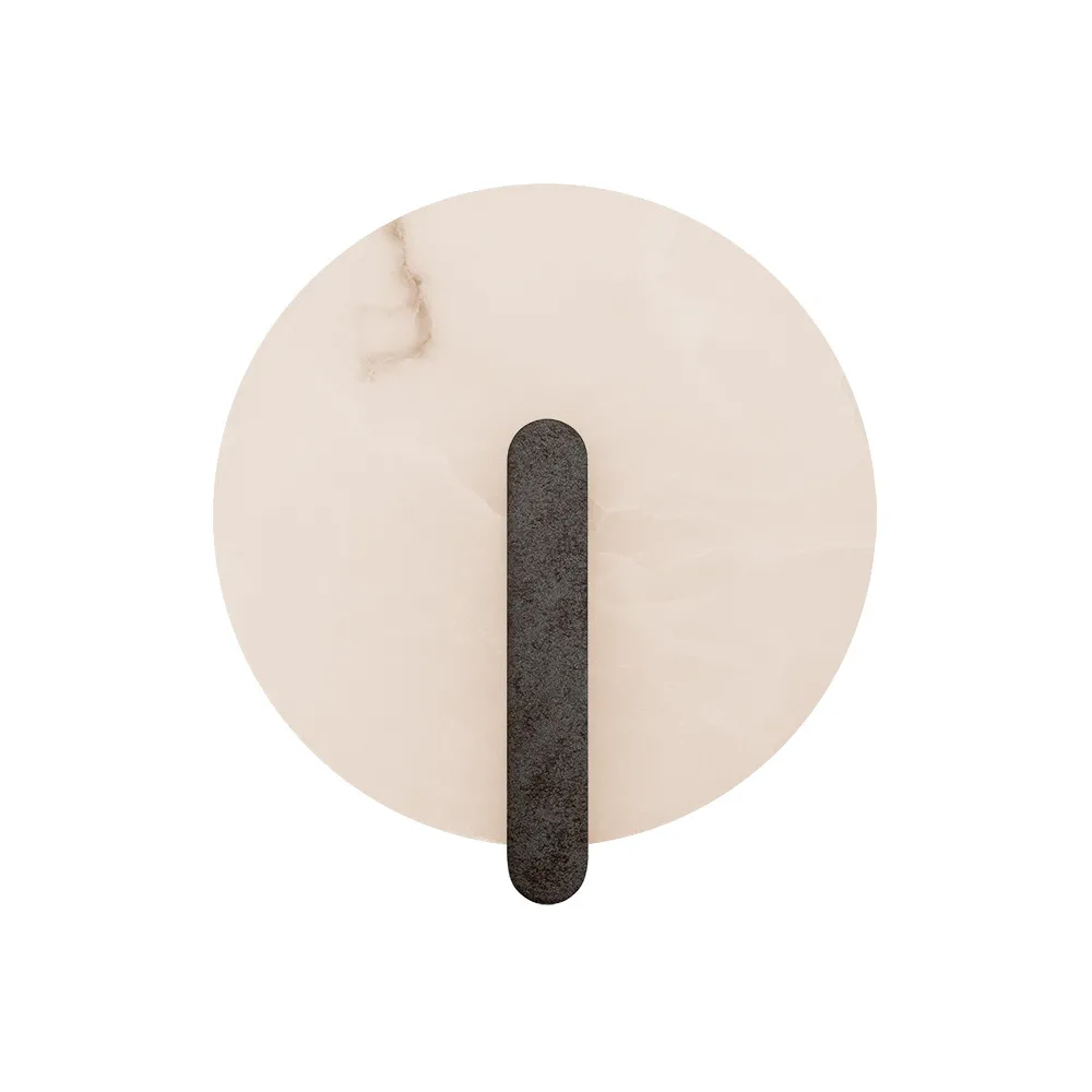 Applique Murale ZAMBELIS D250 5W DESIGN Albâtre Blanc et Rouille 2553