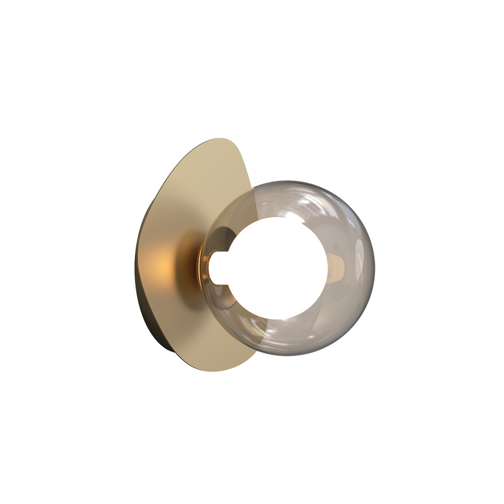 Wall Light ZAMBELIS D164 G9 DESIGN Matte Gold and Smoked Glass Without Source 2578 FS