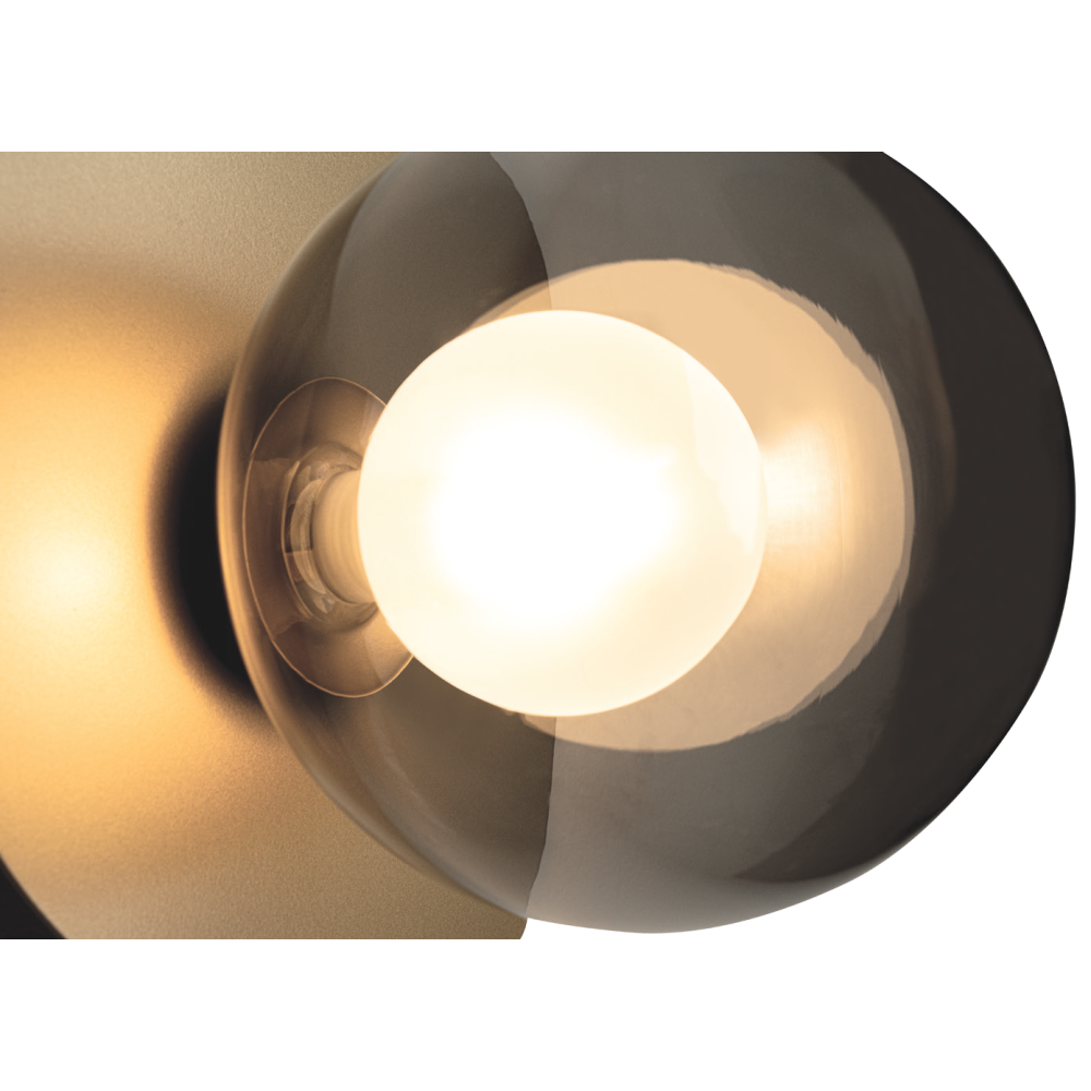 Wall Light ZAMBELIS D164 G9 DESIGN Matte Gold and Smoked Glass Without Source 2578 FS