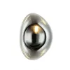 Wandlamp ZAMBELIS E14 DESIGN Zwart Zandgeblazen en Chroom Zonder Lichtbron 22048 FS