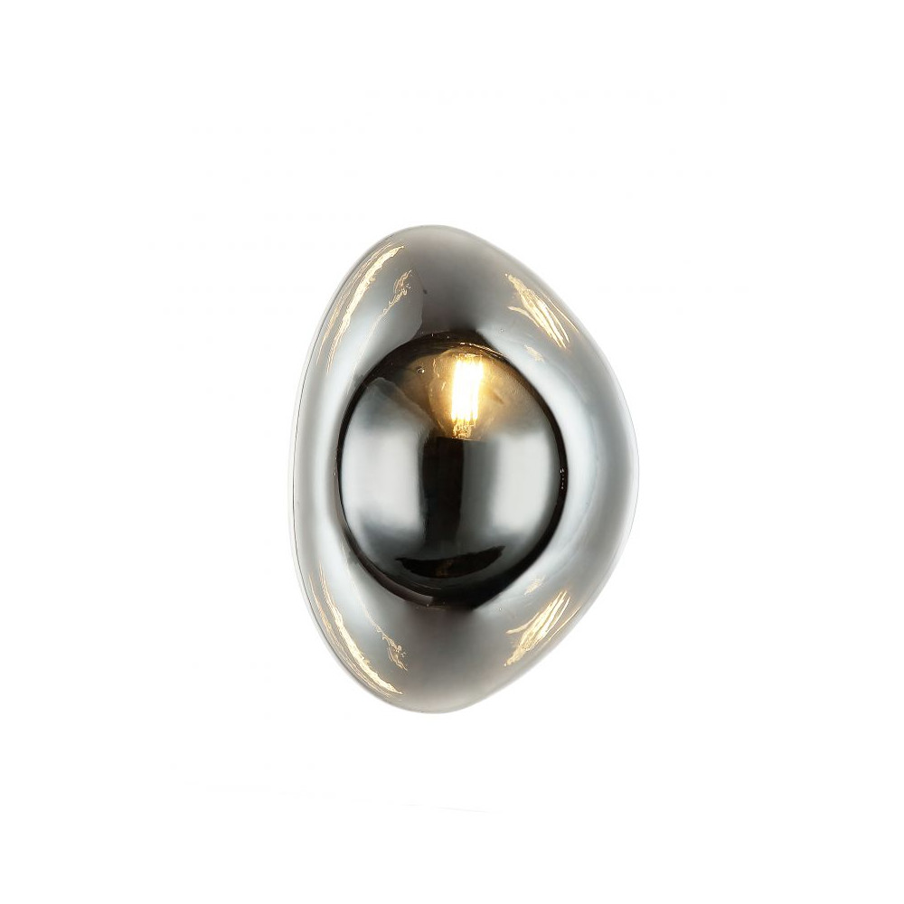Applique ZAMBELIS E14 DESIGN Noir Sablé et Chrome Sans Source 22048 FS