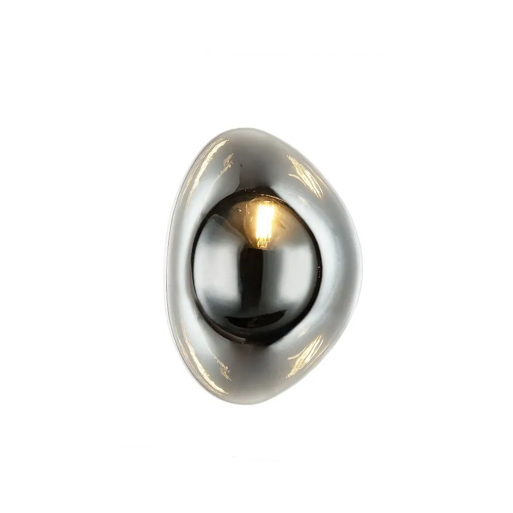Applique ZAMBELIS E14 DESIGN Noir Sablé et Chrome Sans Source 22048 FS