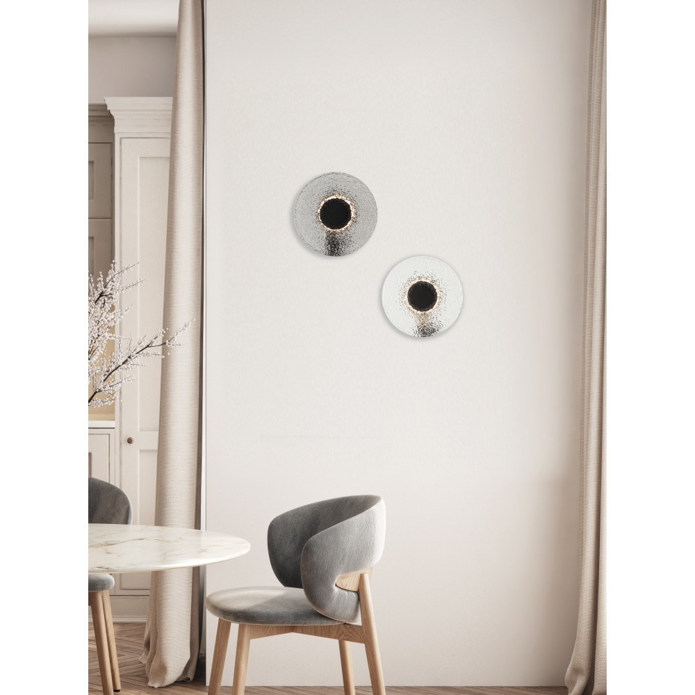Wandlamp ZAMBELIS D280 8W DESIGN Mat Zwart en Transparant 23077