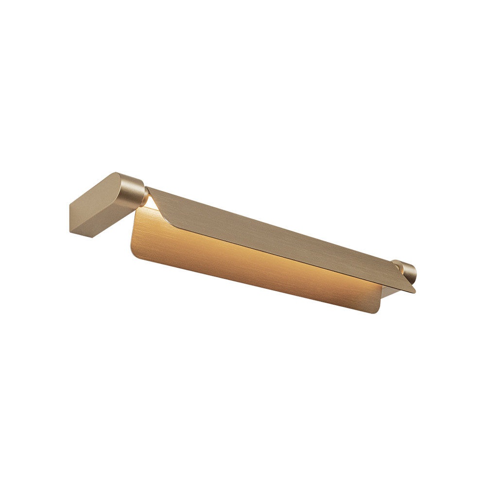 Wandleuchte ZAMBELIS Lesen 8W DESIGN Gebürstetes Gold 25192 FS
