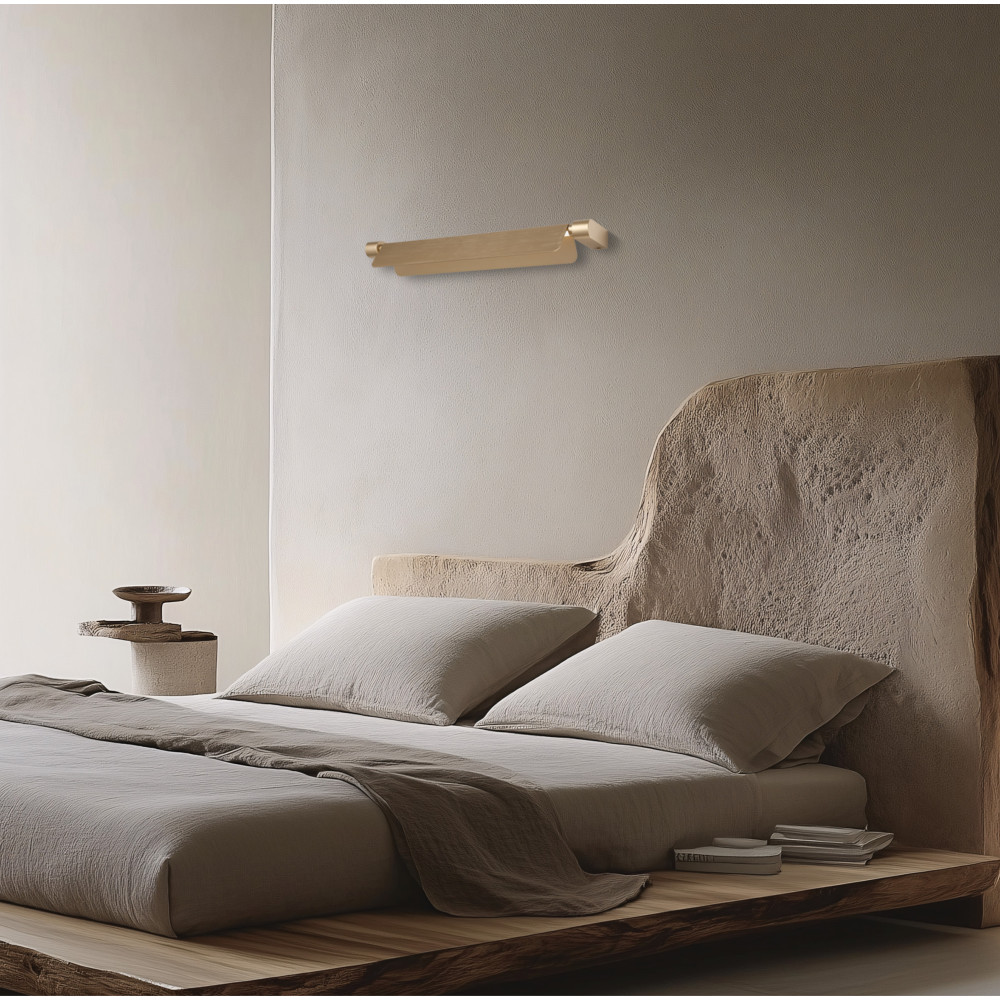Wandlamp ZAMBELIS Lezen 8W DESIGN Geborsteld Goud 25192 FS