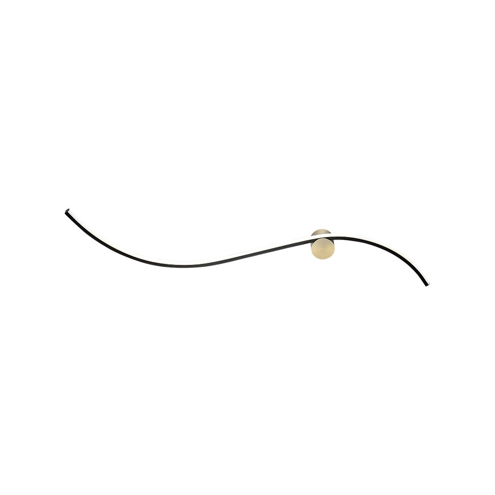 Wandleuchte ZAMBELIS 19W DESIGN Mattschwarz und Mattgold 25267 FS