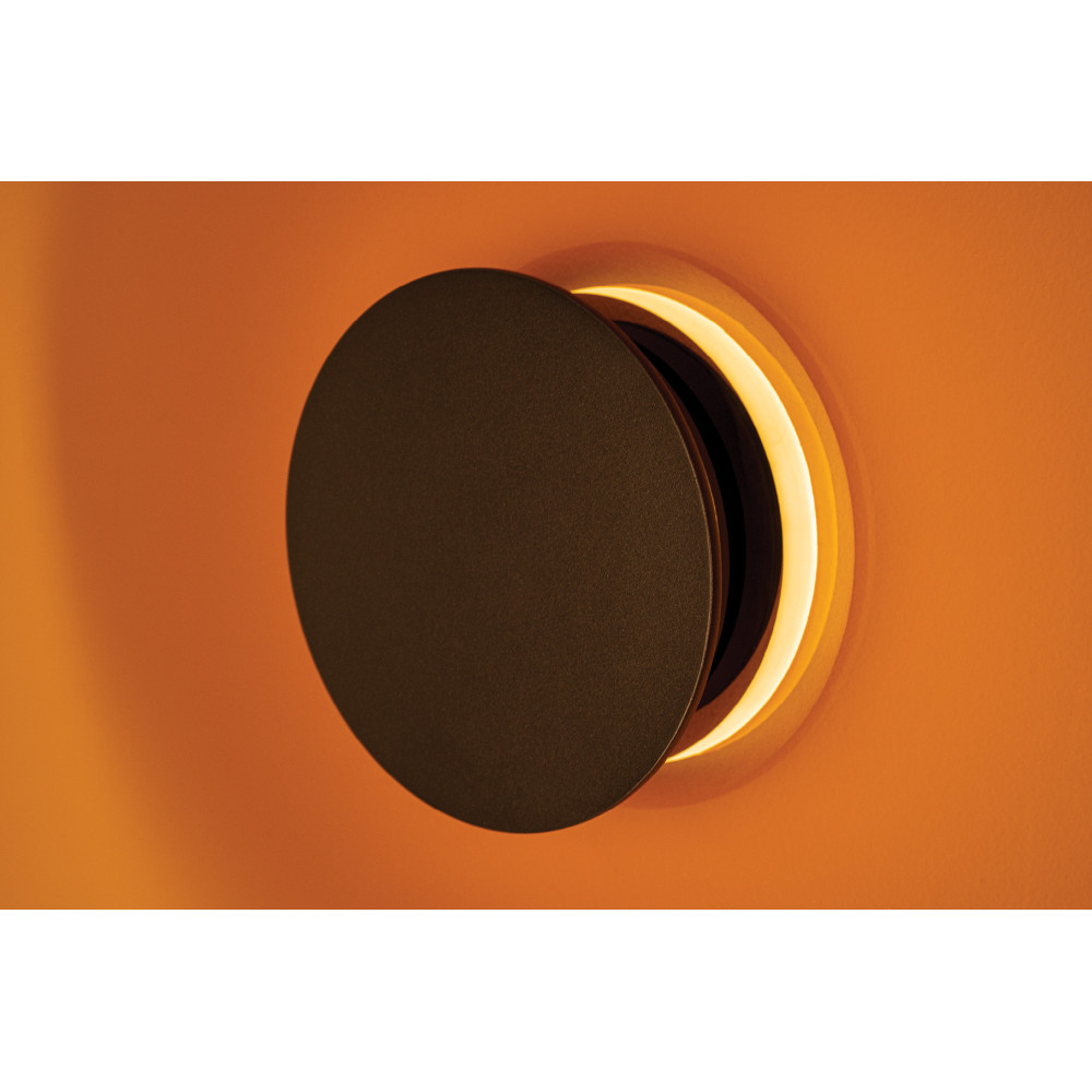 Wall Light ZAMBELIS D500 22W CCT Dimmable DESIGN Brown Glass and Matte Black 25272 FS