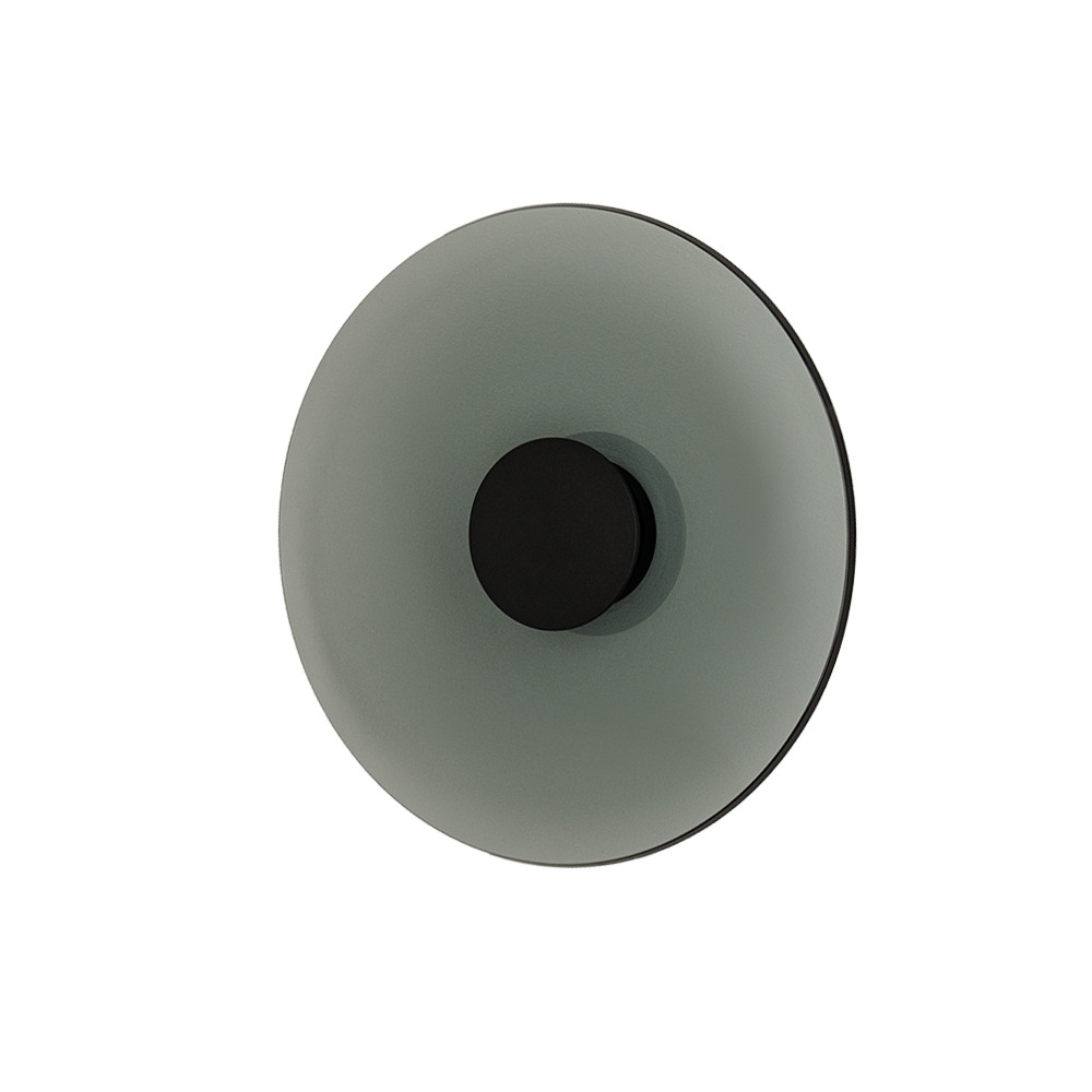 Wandleuchte ZAMBELIS D500 22W CCT Dimmbar DESIGN Rauchglas und Mattschwarz 25273 FS