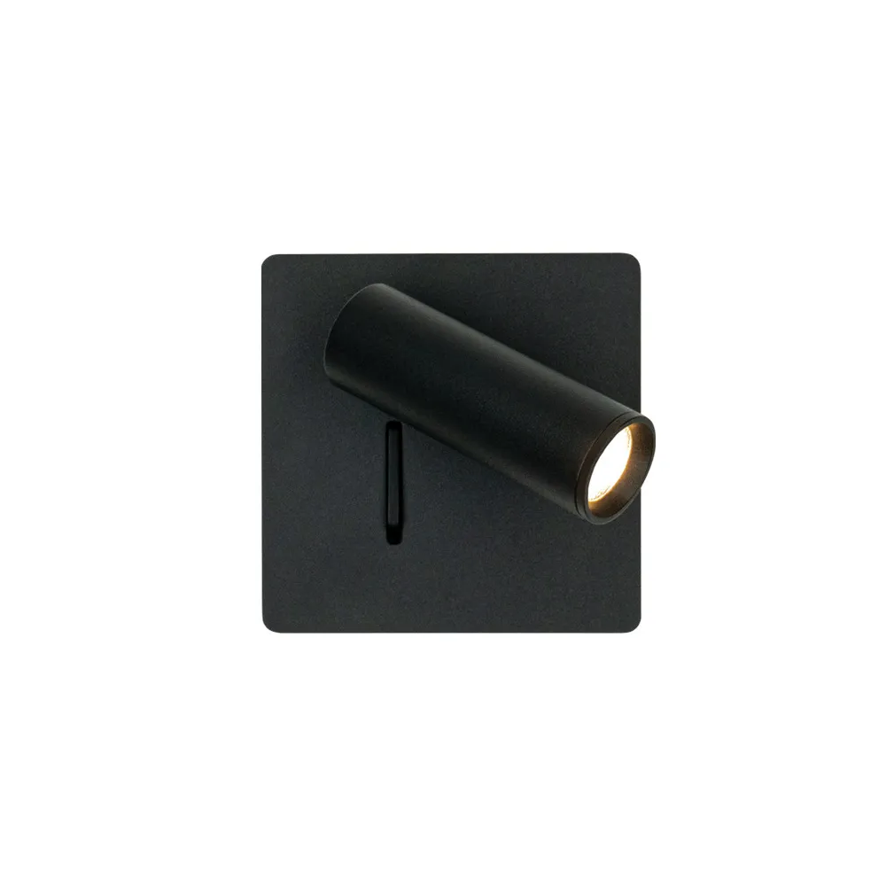 Applique Murale ZAMBELIS Lecture 3W Interrupteur DESIGN Noir Sablé 25281 FS