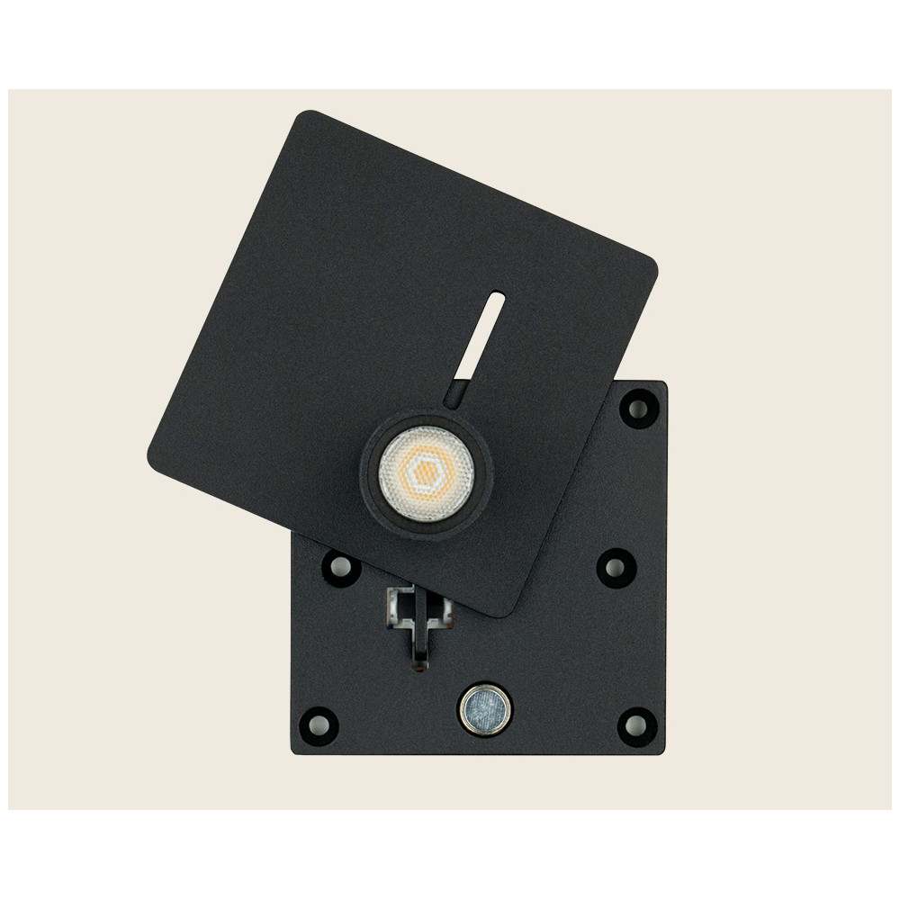 Wandleuchte ZAMBELIS Lesen 3W Schalter DESIGN Sandgestrahltes Schwarz 25281 FS