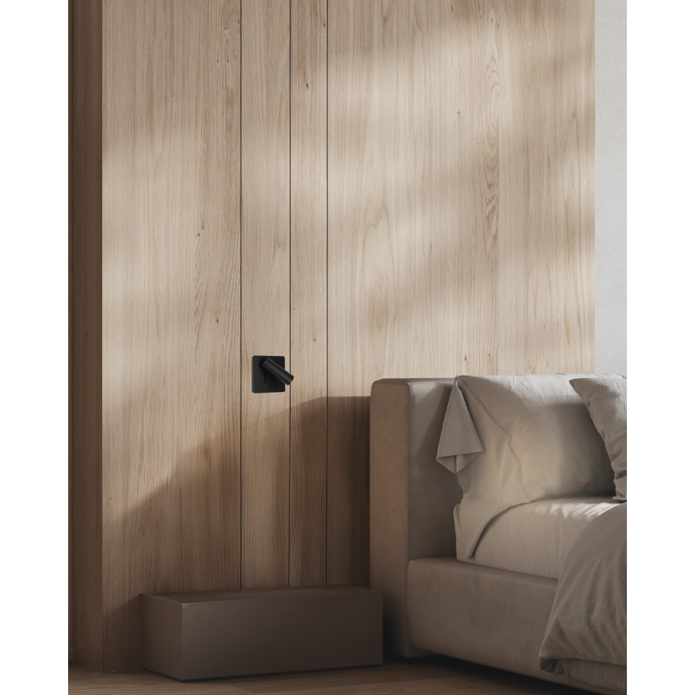 Applique Murale ZAMBELIS Lecture 3W Interrupteur DESIGN Noir Sablé 25281 FS