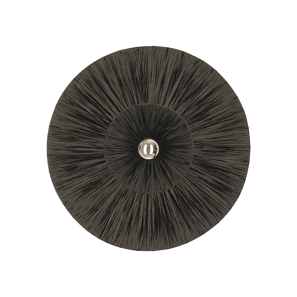 Applique Murale ZAMBELIS D500 E27 DESIGN Rotin Noir Sans Source 25333 FS