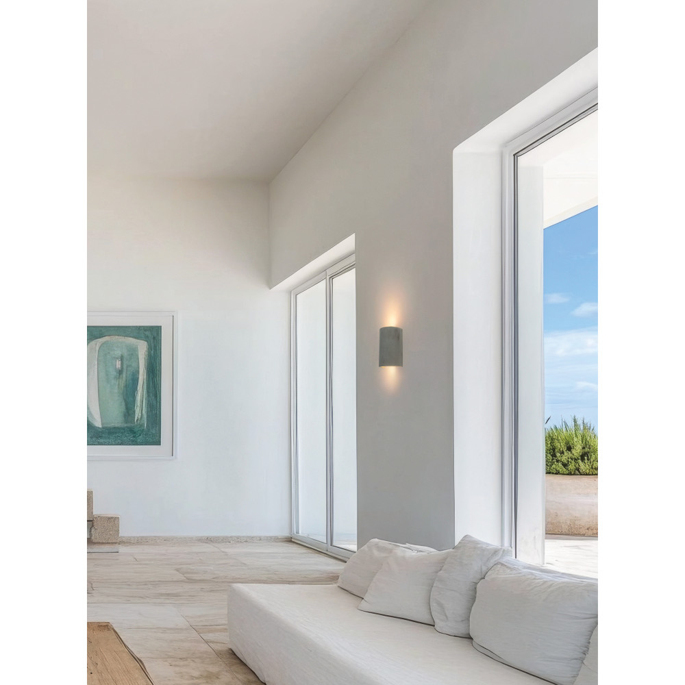 Applique Murale ZAMBELIS 2xG9 Direct/Indirect DESIGN Béton Sans Source 25384 FS