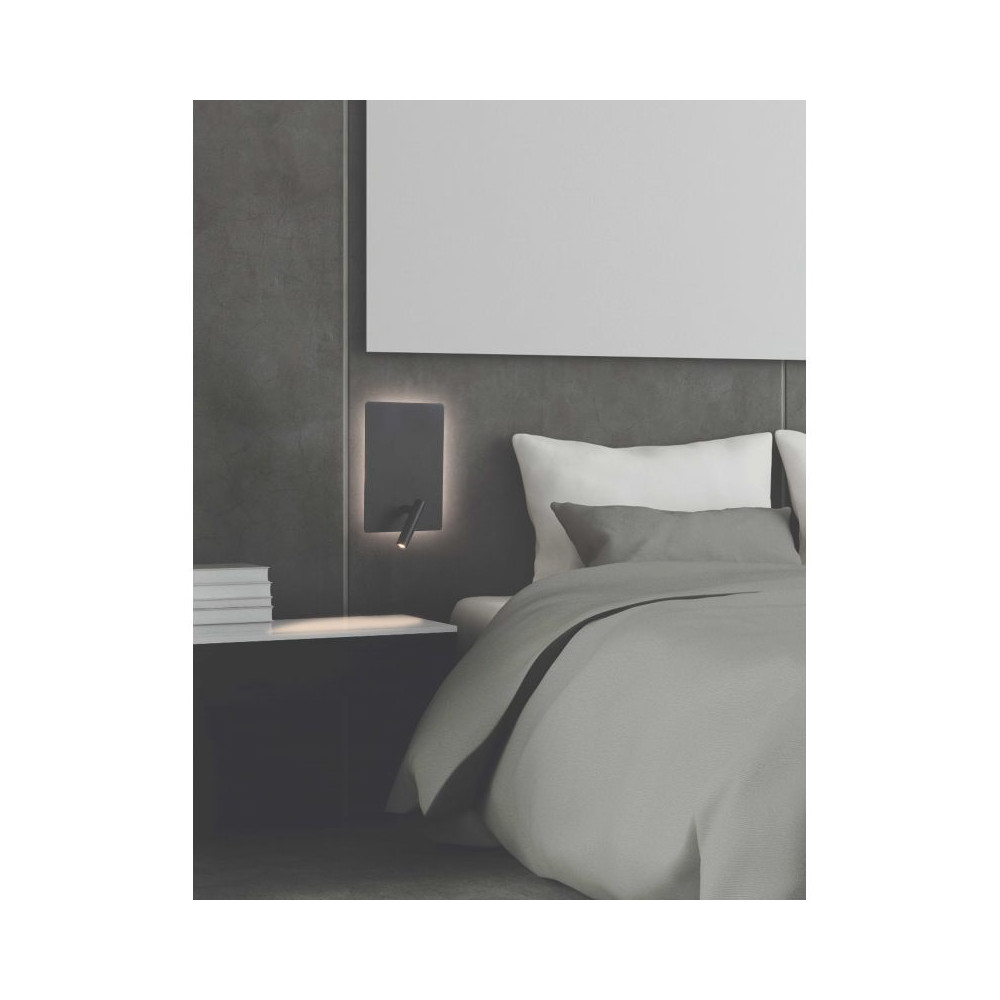 Wandlamp ZAMBELIS 8W DESIGN Mat Zwart H41