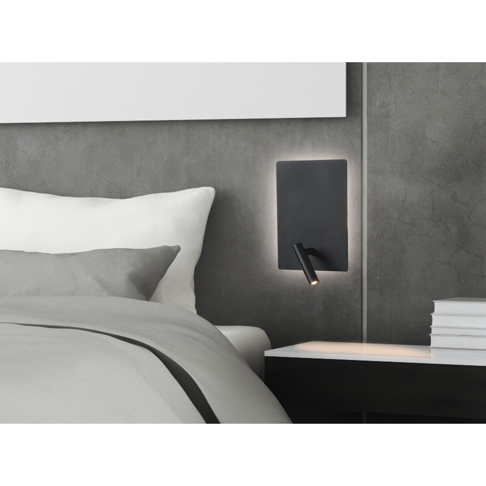 Wandlamp ZAMBELIS 8W DESIGN Mat Zwart H41