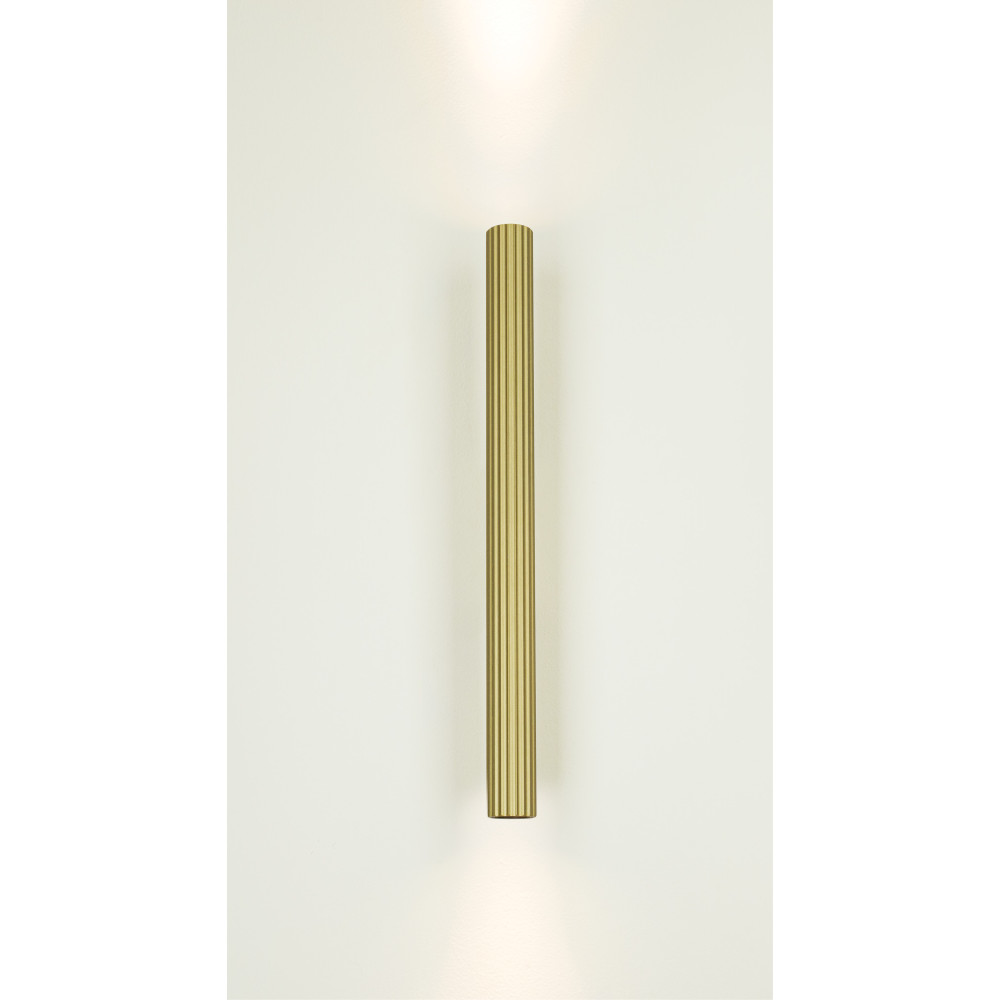 ZAMBELIS 2x6W Direct/Indirect DESIGN Wall Light Brass 25219