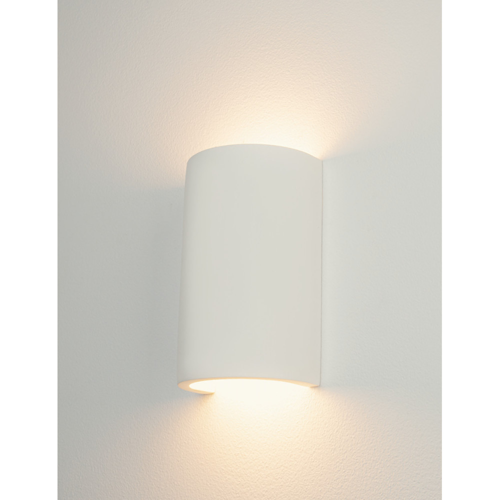 Applique Murale ZAMBELIS 2xG9 Direct/Indirect DESIGN Blanc Plâtre Sans Source 25383
